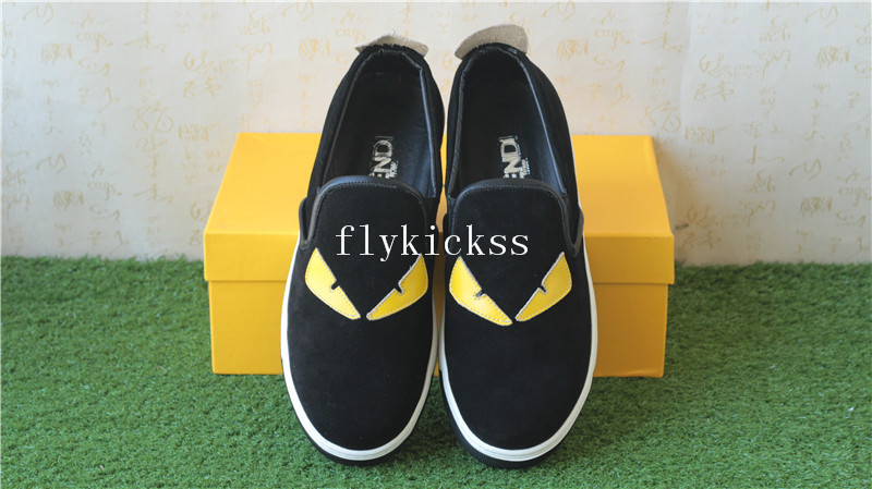 Fendi Spikes Sneaker Low Black Yellow Eye